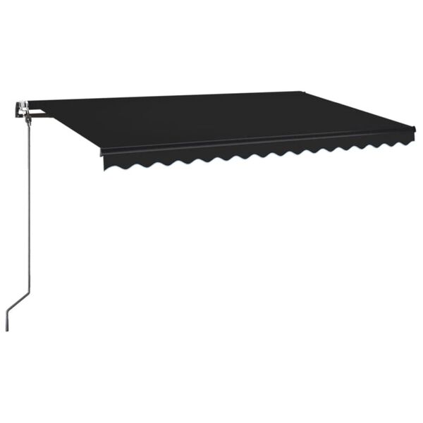 vidaXL Toldo retr&aacute;ctil autom&aacute;tico gris antracita 450x350 cm