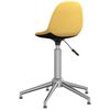 vidaXL Sillas de comedor giratorias 4 unidades tela amarillo