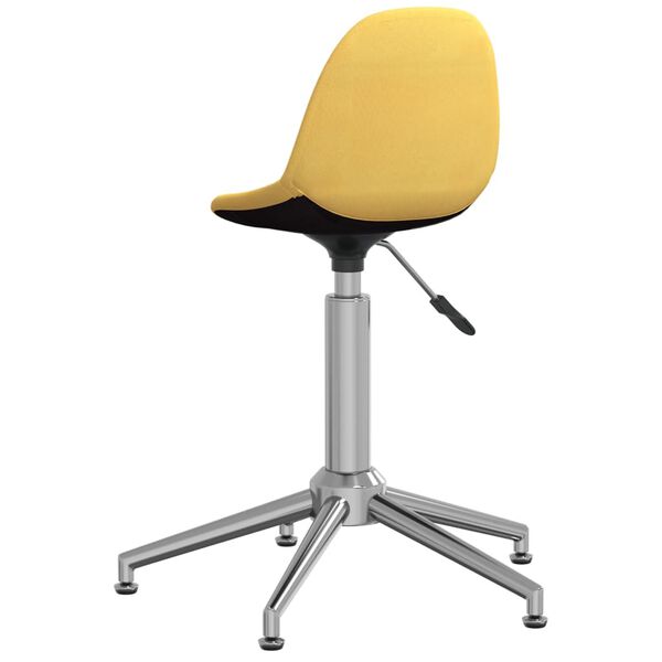 vidaXL Sillas de comedor giratorias 4 unidades tela amarillo