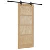 vidaXL Puerta Corredera Natural y negro 83 x 202 cm