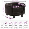 vidaXL Sofá para perros felpa y cuero sintético marrón 48x48x32 cm