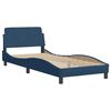 vidaXL Cama con colch&oacute;n Hvar tela azul 80x200 cm
