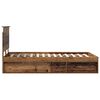 vidaXL Estructura de cama con cabecera Madera vieja 120 x 190 cm