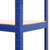 vidaXL Estanter&iacute;as de almacenaje 2 uds acero y MDF azul 80x40x160 cm