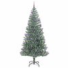 vidaXL &Aacute;rbol de Navidad Artificial Nevado con Luz LED Verde y 210 cm