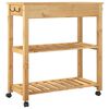 vidaXL Carrito de cocina MONZA madera maciza de pino 84x40x88,5 cm