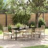 vidaXL Conjunto de Comedor de Jard&iacute;n 7 pcs Beige rat&aacute;n sint&eacute;tico