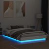 vidaXL Estructura de cama con luces LED blanco 140x200 cm