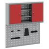 vidaXL Juego de Armarios de Herramientas con estante 3 uds. Rojo