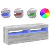 vidaXL Muebles de TV 2 uds con luces LED gris Sonoma 60x35x40 cm