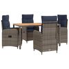 vidaXL Juego de comedor para exteriores 5 uds.