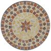 vidaXL Mesa bistr&oacute; de mosaico cer&aacute;mica terracota y blanco &Oslash;50x70 cm