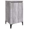 vidaXL Mesita de noche madera contrachapada gris Sonoma 40x35x70 cm