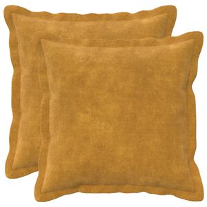 vidaXL Funda de almohada 2 pcs HOUTEN Amarillo 35 x 35 cm