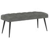 vidaXL Banco con tapicer&iacute;a con botones Gris oscuro 110 x 40 x 46 cm
