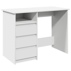 vidaXL Escritorio de madera de ingenier&iacute;a blanco 102x50x75 cm