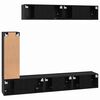 vidaXL Conjunto de mueble de TV 6 pcs Roble Negro Madera de ingenier&iacute;a
