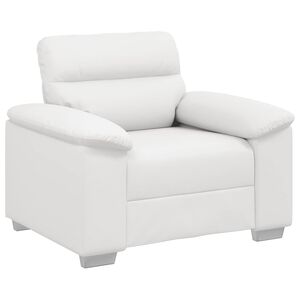 vidaXL Sill&oacute;n sof&aacute; blanco de 100x81x84 cm, piel sint&eacute;tica