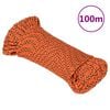 vidaXL Cuerda de barco polipropileno naranja 5 mm 100 m