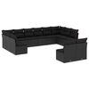 vidaXL Set de sof&aacute;s de jard&iacute;n 12 piezas cojines rat&aacute;n sint&eacute;tico negro
