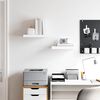 vidaXL Estante flotante de pared 2 uds MDF blanco brillo 40x23x3,8 cm