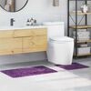 vidaXL Conjunto de alfombra de ba&ntilde;o antideslizante 2 pcs Morado PP