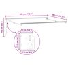 vidaXL Estructura de toldo retr&aacute;ctil manual Antracita 3 x 2 m Aluminio