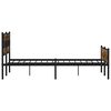 vidaXL Estructura de cama sin colch&oacute;n metal roble ahumado 200x200 cm