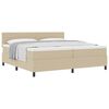 vidaXL Cama tipo Box Spring Gris claro y . 200 x 200 cm Tela de Pana