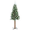 vidaXL &Aacute;rbol de Navidad Delgado con 300 LED con soporte Verde 180 cm