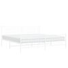 vidaXL Estructura cama sin colch&oacute;n con estribo metal blanco 193x203 cm