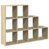vidaXL Librer&iacute;a divisora 3 niveles madera Sonoma 137,5x29x103,5 cm