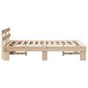 vidaXL Estructura de cama Natural 120 x 200 cm Madera de pino macizo