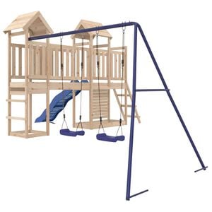vidaXL Parque infantil de exterior madera maciza de pino