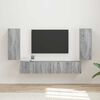 vidaXL Conjunto de mueble para TV de pared 4 pcs Gris Sonoma