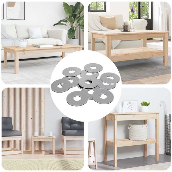 vidaXL Arandelas 9000 pcs Plateado Hierro