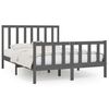 vidaXL Estructura de cama de madera maciza gris 120x200 cm