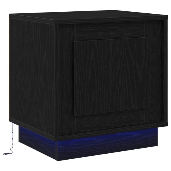 vidaXL Armario de Noche Negro 44 x 34,5 x 45 cm Madera de ingenier&iacute;a