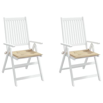 vidaXL Cojines de silla de jardín 2 uds tela Oxford beige 40x40x3 cm