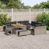 vidaXL Conjunto de sof&aacute;s de jard&iacute;n 13 pcs Gris rat&aacute;n sint&eacute;tico