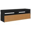 vidaXL Mueble de TV con luces LED negro 120x35x40 cm