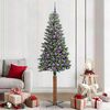 vidaXL &Aacute;rbol de Navidad Delgado con 300 LED con soporte Verde 210 cm