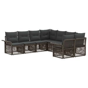 vidaXL Conjunto de sof&aacute;s de jard&iacute;n 8 uds. 8-N&uacute;mero de plazas