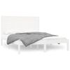 vidaXL Estructura de cama de madera maciza blanca 140x200 cm