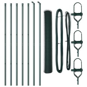 vidaXL Poste de Valla Verde