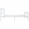 vidaXL Estructura cama sin colch&oacute;n con estribo metal blanco 107x203 cm