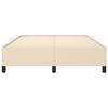 vidaXL Cama sin colch&oacute;n tela color crema 140x190 cm