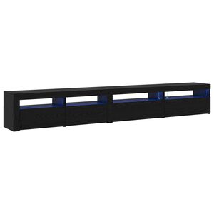 vidaXL Conjunto de mueble de TV 3 pcs Roble Negro 270 x 35 x 40 cm