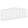 vidaXL Cesta gaviones forma arco hierro galvanizado 400x50x120/140 cm