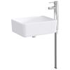 vidaXL Lavabo de ba&ntilde;o con grifo y desag&uuml;e Cromado 40,5 x 30,5 x 13 cm